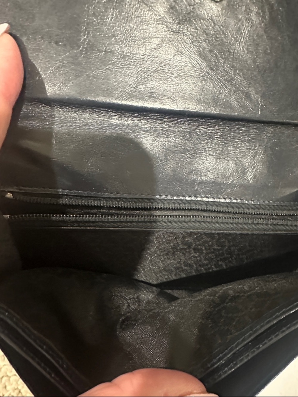 Celine Vintage Navy Monogram Clutch Wallet - Picture 4 of 8